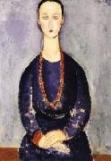 Amedeo Modigliani Woman with Red Necklace